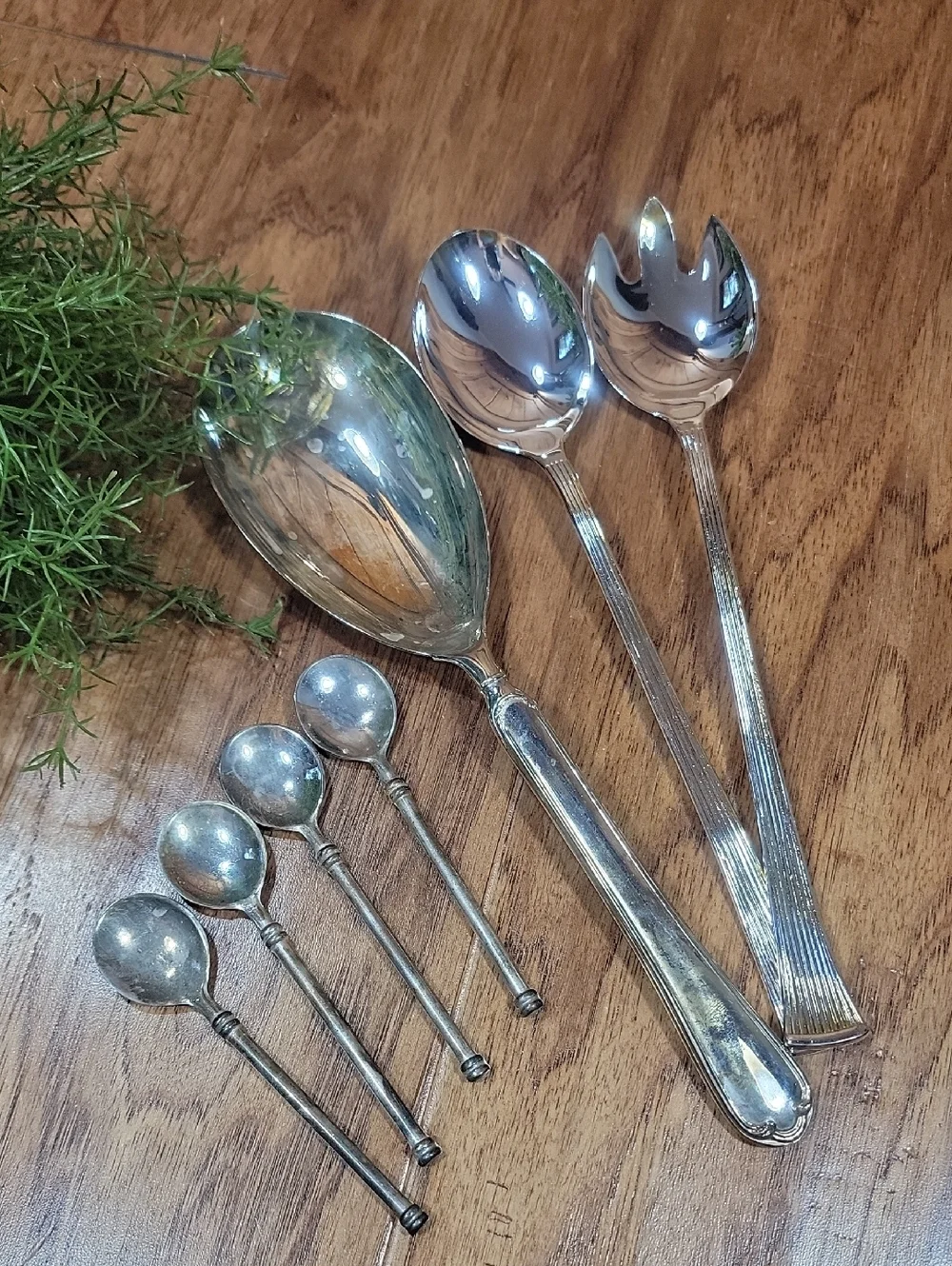 Classic Silver-Plated Serving Spoons Set